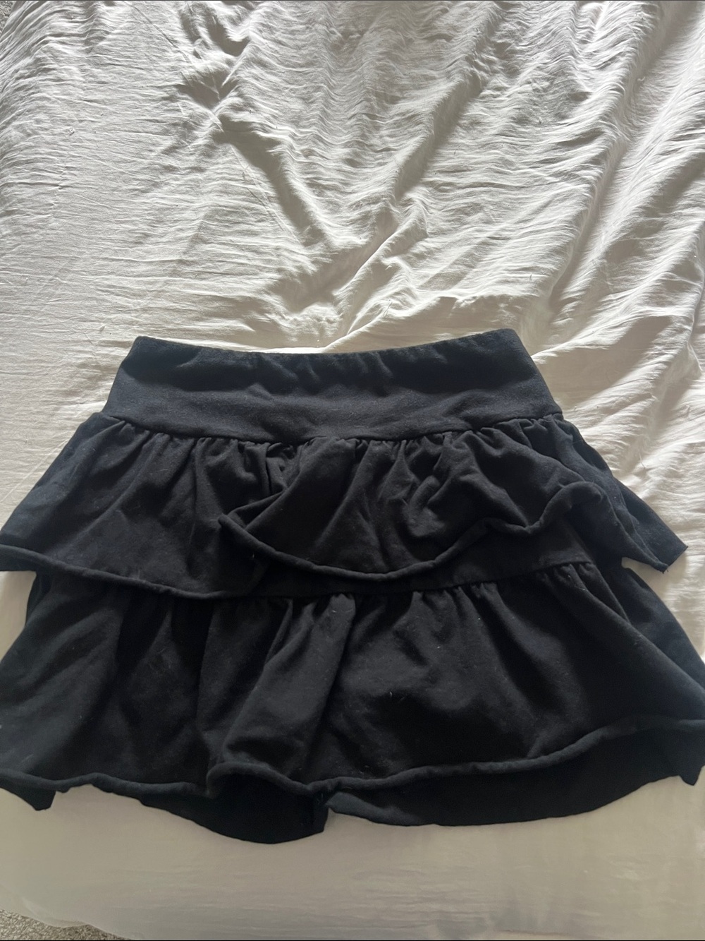 Black Tiered Ruffle Women’s Shorts Skort